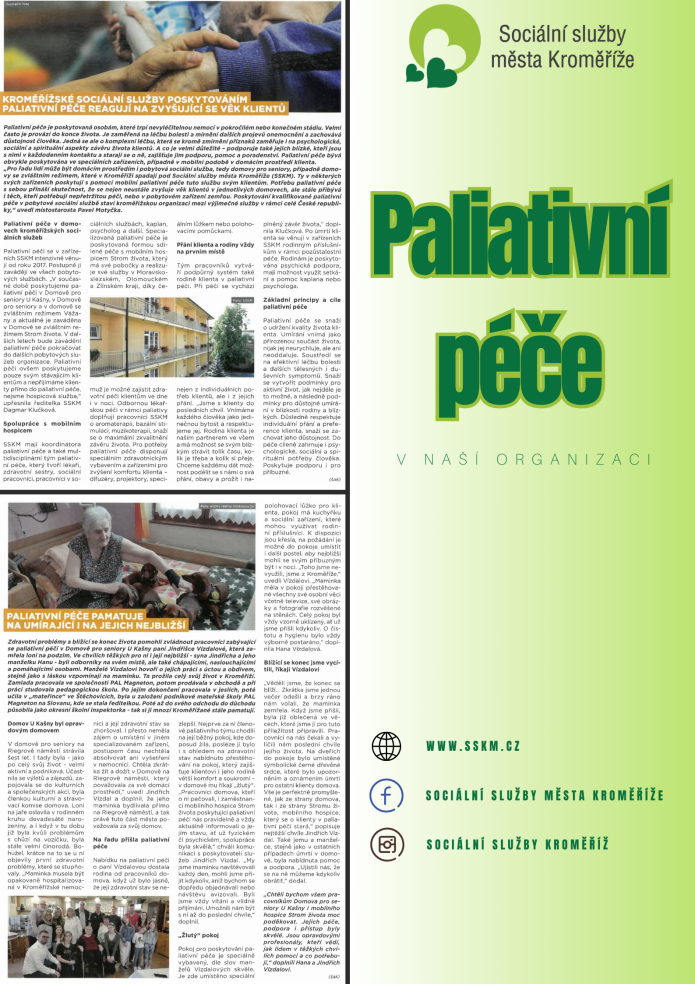 Paliativní péče v Kroměřížském zpravodaji